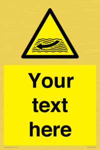 Custom Warning strong river flows